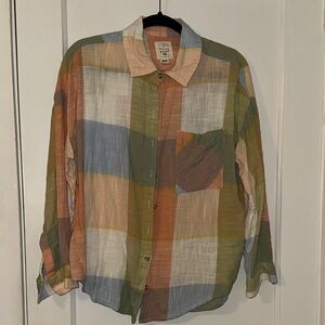 Billabong Multicolor Plaid Button Down Shirt
